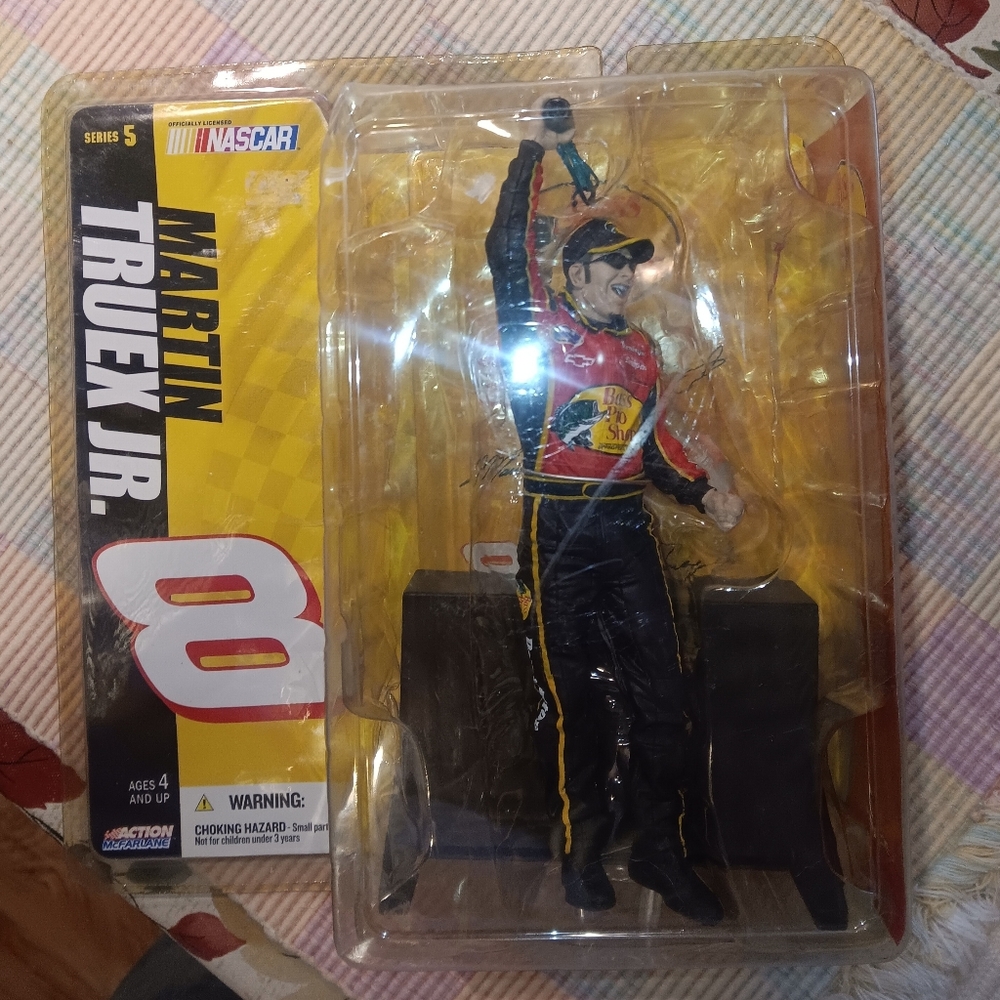 McFarlane NASCAR #8 Martin Truex Jr Series 5 Bass Pro Firesuit Race Figure 2005